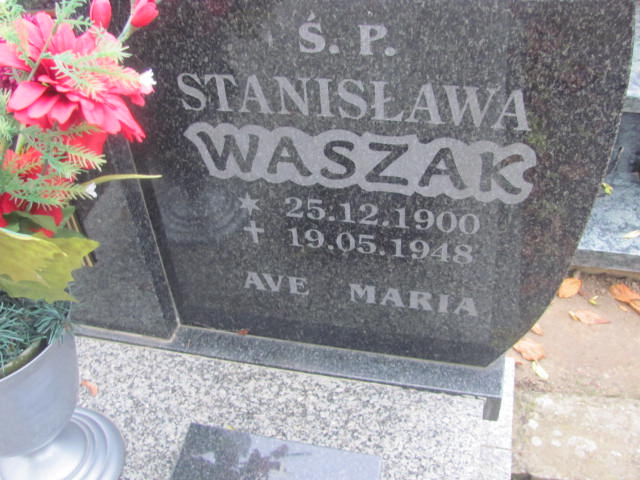 Stanisława Waszak 1900 Pełczyce - Grobonet - Wyszukiwarka osób pochowanych