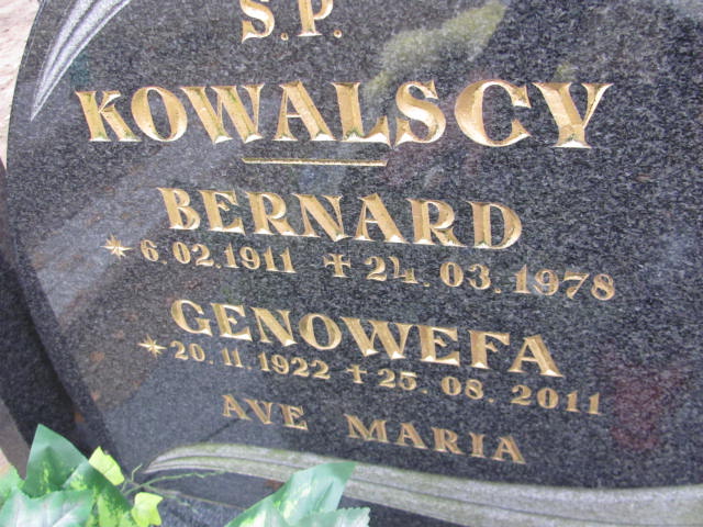 Bernard Kowalski 1911 Pełczyce - Grobonet - Wyszukiwarka osób pochowanych